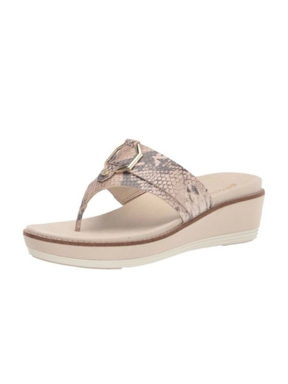 Cole Haan Original Grand Platform Snake Print Thong Wedge Sandals Size 9.5 Excel